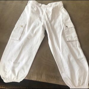 White Vanilla Sky Cargo Pants